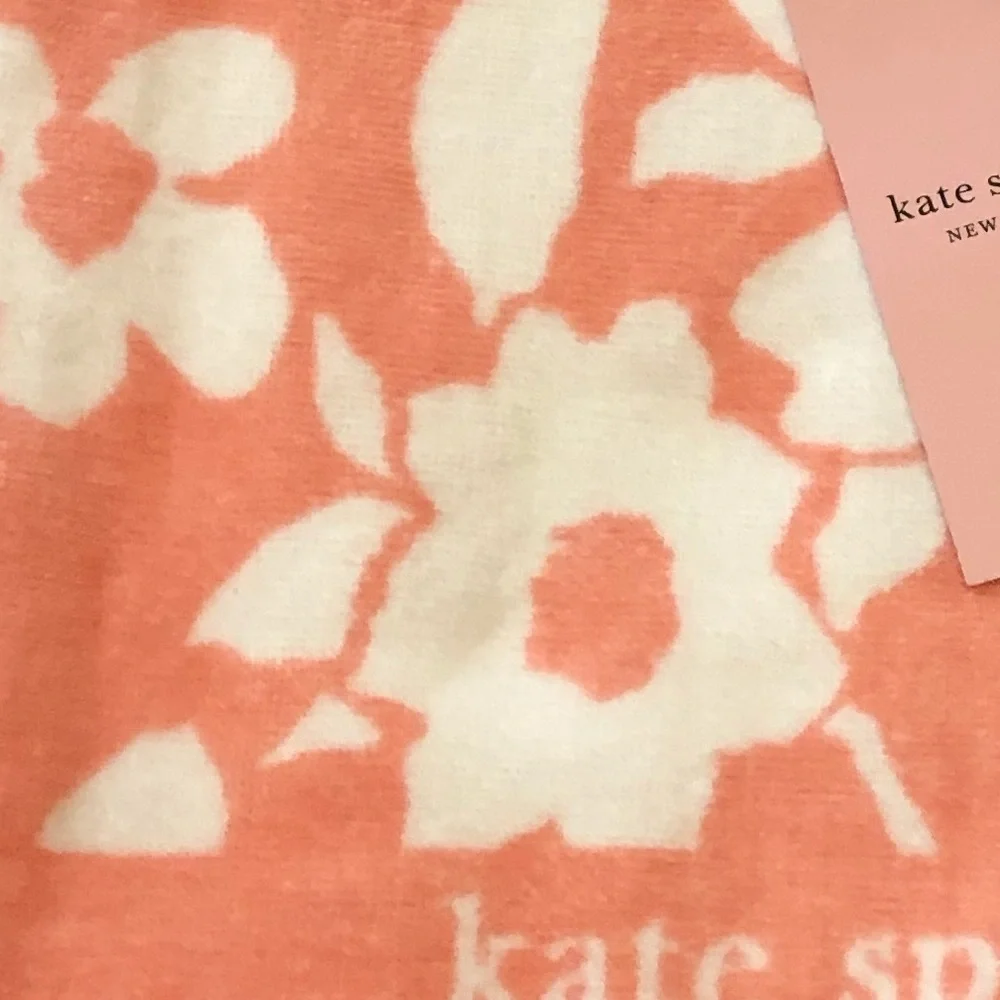 🆕 Kate Spade Coral Floral Oversized Beach Towel